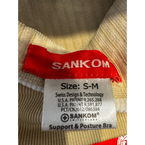 New With Tags SANKOM Patent Support & Posture & Cooling Bra Cream Sz S/M - Picture 3 of 4
